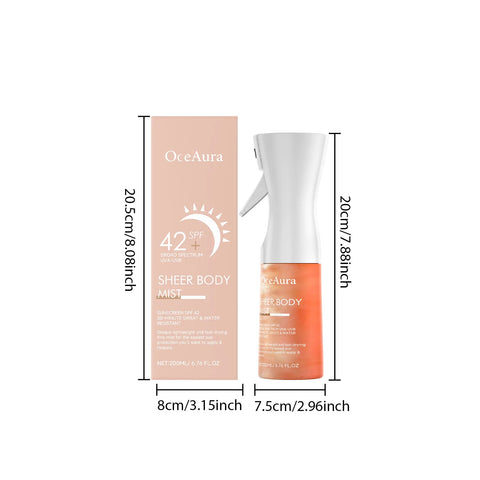 Image of Body Sunscreen Spray SPF42+ Sunblock Powerful Protect Body UVA/UVB Resistance Sunburn Spot Whitening Waterproof Body Sunscreen
